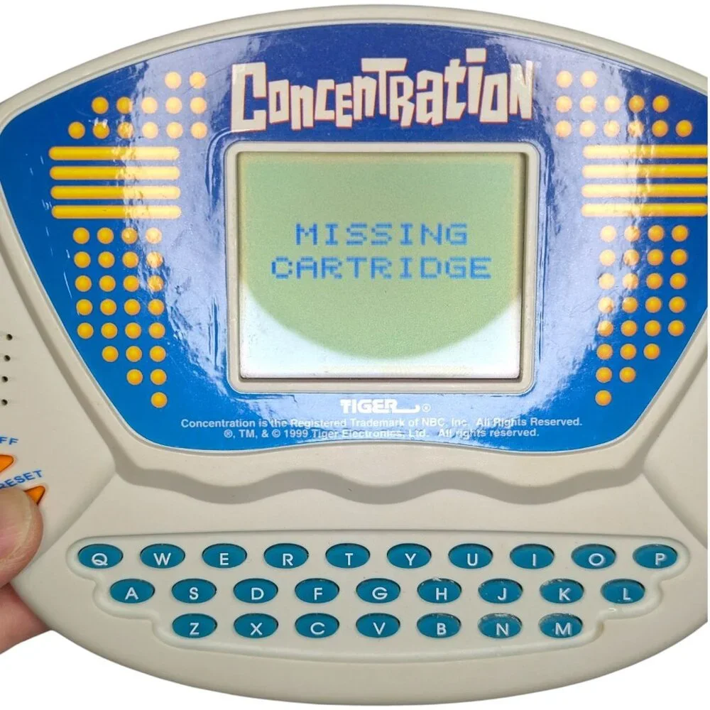 Vintage 1990s Tiger Electronics Concentration Handheld Electronic Game - WORKS